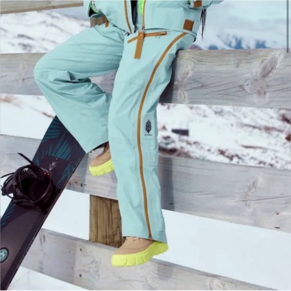 NEW Free People Zephyr Ski Shell Pants By - Mint Combo $498 - Picture 2 of 7